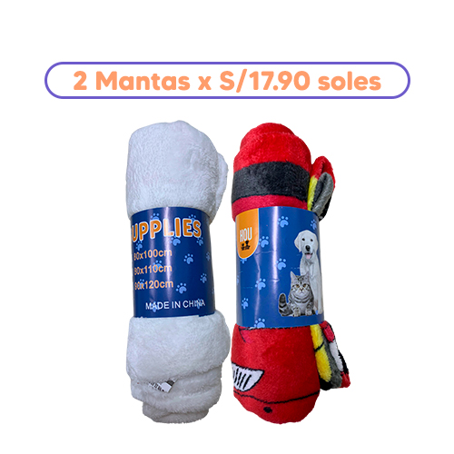 Promoción La Mascota de Keli 2 mantitas para mascota 100x75cm