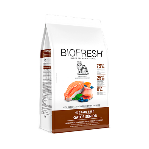 Biofresh Gato Senior Pescado Blanco, Salmón, Té Verde, Cúrcuma y Arándanos 1.5Kg