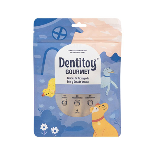 Dentitoy Gourmet Barritas de Pechuga de Pato y Ganado Vacuno 4 Unidades