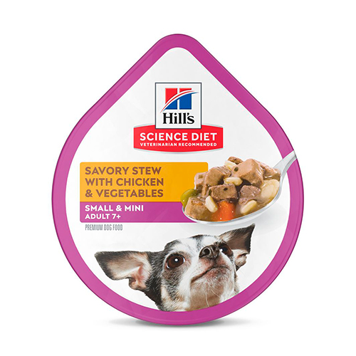Hills Tray +7 Small & Mini Stew Pollo y Vegetales 99Gr