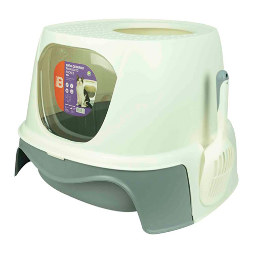 Basa Arenero Baño Cerrado Para Gato Rocket con Pala