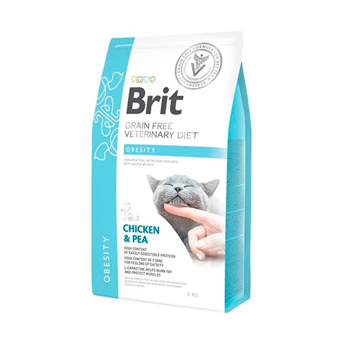 Brit Grain Free Vet Diets As Cat Obesity Chicken & Pea 2Kg
