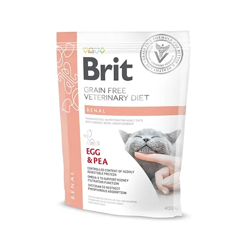 Brit Grain Free Vet Diets As Cat Renal Egg & Pea 400gr