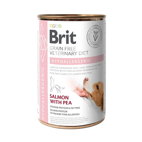 Brit Grain Free Vet Diets Lata Dog Hypoallergenic Salmón With Pea 400Gr