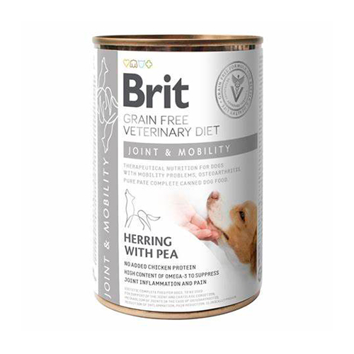 Brit Grain Free Vet Diets Lata Dog Joint & Mobility Herring With Pea 400Gr