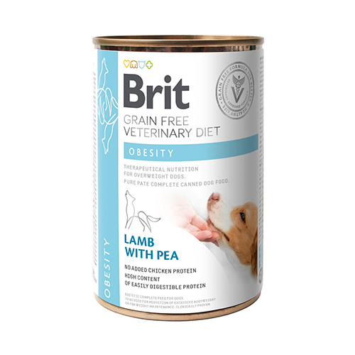 Brit Grain Free Vet Diets Lata Dog Obesity Lamb With Pea 400Gr