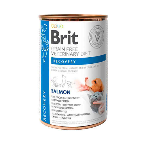 Brit Grain Free Vet Diets Lata Dog Recovery Salmón 400Gr