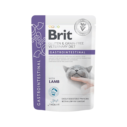 Brit Grain Free Vet Diets Pouch Cat Gastrointestinal Fillets In Gravy 85Gr
