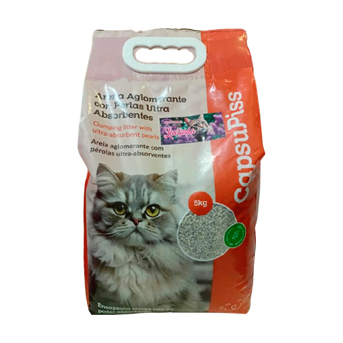 Capsufet Arena Granulada con Perlas Lavanda Capsupiss 5Kg