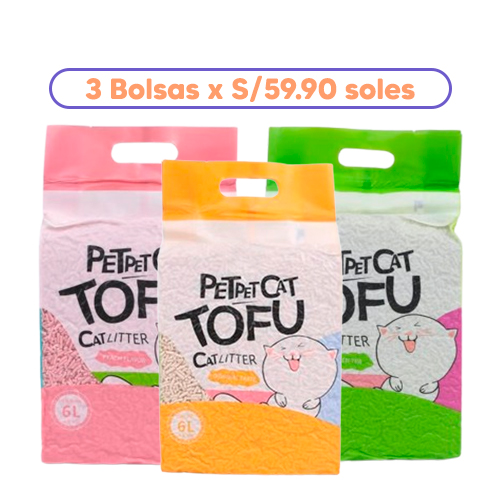 Promoción 3 Arenas Tofu Cat Litter de cualquier presentación