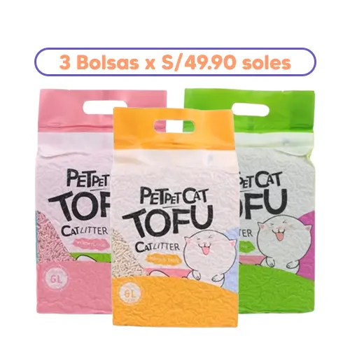 Promoción 3 Arenas Tofu Cat Litter de cualquier presentación