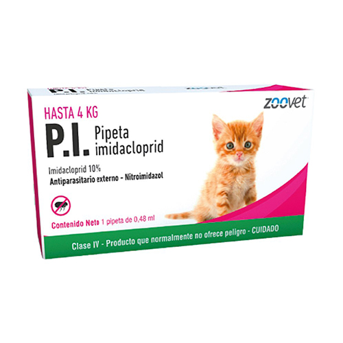 Zoovet Pipeta Imidacloprid 10% Gato 0.48ml de 0 a 4Kg