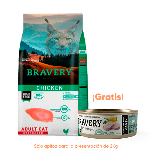 Bravery Gato Adulto Sterilized Chicken 2kg
