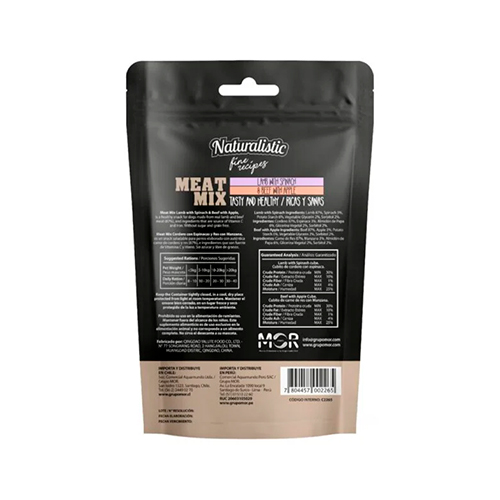 Naturalistic Fine Recipes Meatmix Lamb with Spinach & Beef with Apple Grain Free 100Gr