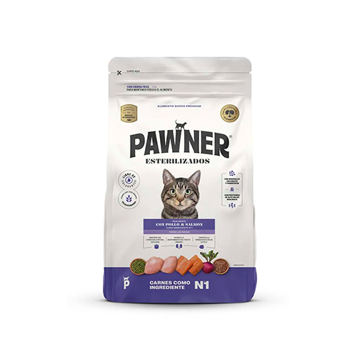 Pawner Gato Adulto Esterilizado Pollo y Salmón 1Kg