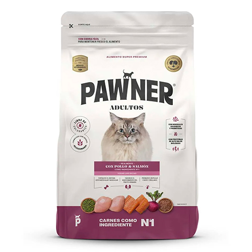 Pawner Gato Adulto Todas las Razas Pollo y Salmón 8kg