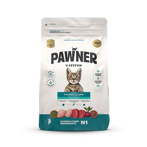 Pawner Gato Kitten Pollo y Carne 3kg