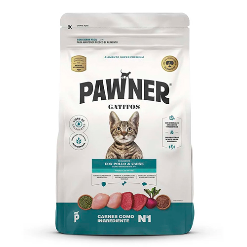Pawner Gato Kitten Pollo y Carne 8kg