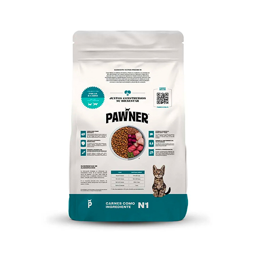 Pawner Gato Kitten Pollo y Carne
