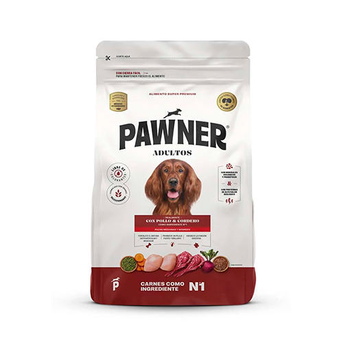 Pawner Perro Adulto Raza Mediana y Grande Pollo y Cordero 3kg