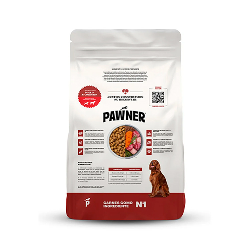 Pawner Perro Adulto Raza Mediana y Grande Pollo y Cordero