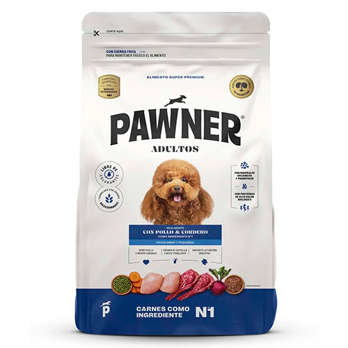 Pawner Perro Adulto Raza Pequeña Pollo y Cordero 15kg