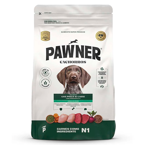 Pawner Perro Cachorro Todas las Razas Pollo y Carne 15kg