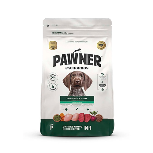Pawner Perro Cachorro Todas las Razas Pollo y Carne 3kg