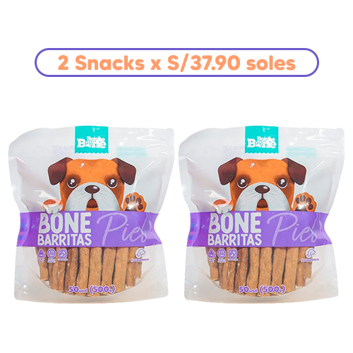 Promoción 2 Snacks Bonne Bone Barritas Piel de 500Gr