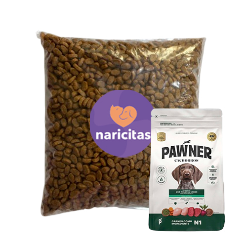 Granel Pawner Perro Cachorro Todas las Razas Pollo y Carne 500Gr