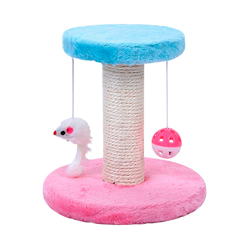 La Mascota De Keli Rascador Pequeño con Ratón y Pelota 20x20x22cm