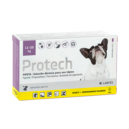 Perro fipronex g5 10-20kg (3ml) x1 dosis Labyes Pipeta Antipulgas Perro Protech Spot On 11-25Kg 2.5ml
