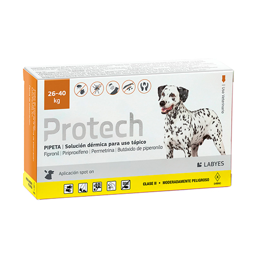 Perro fipronex g5 10-20kg (3ml) x1 dosis Labyes Pipeta Antipulgas Perro Protech Spot On 26-40Kg 4ml