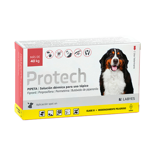 Perro fipronex g5 10-20kg (3ml) x1 dosis Labyes Pipeta Antipulgas Perro Protech Spot On +40Kg 6ml