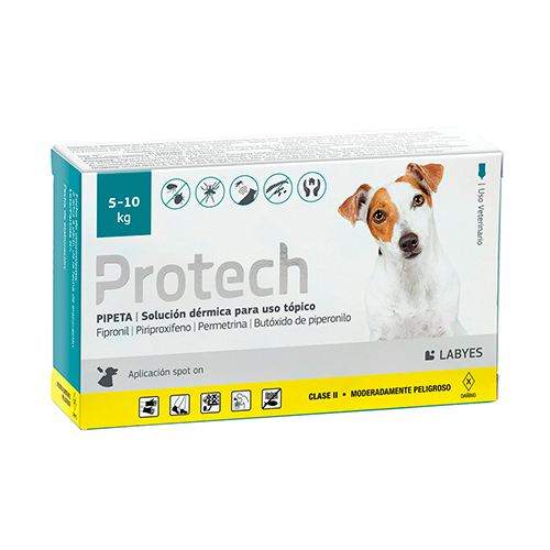 Perro fipronex g5 10-20kg (3ml) x1 dosis Labyes Pipeta Antipulgas Perro Protech Spot On 5-10Kg 1ml