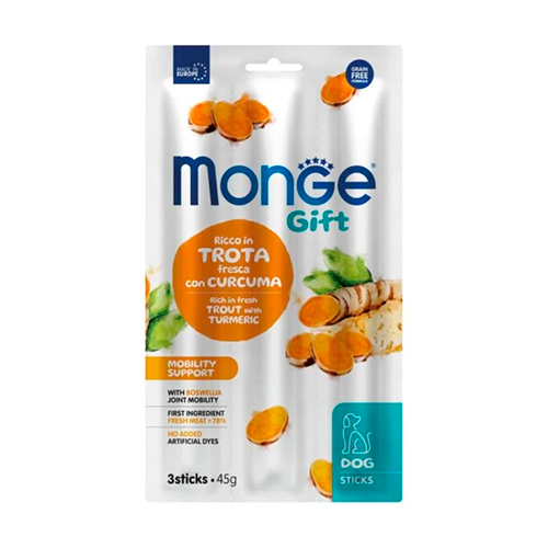 Monge Gift Sticks Mobility Support Dog Trucha & Curcuma 45Gr