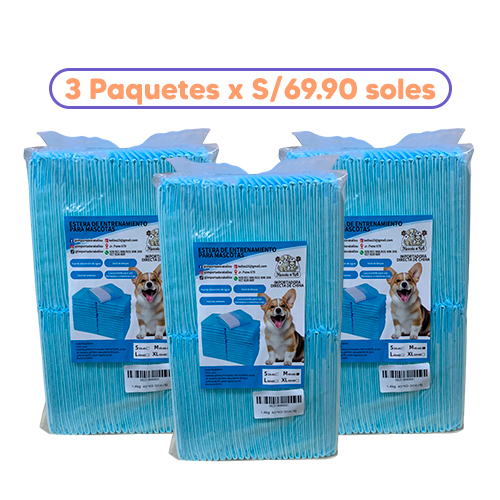 Training Pads Medium 50 Unid 40x60cm Promoción 3 Pañales de Piso Training Pads de cualquier Talla