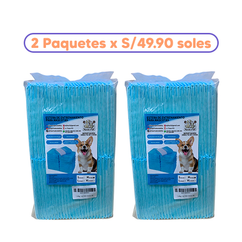 Training Pads Medium 50 Unid 40x60cm Promoción 2 Pañales de Piso de cualquier Talla