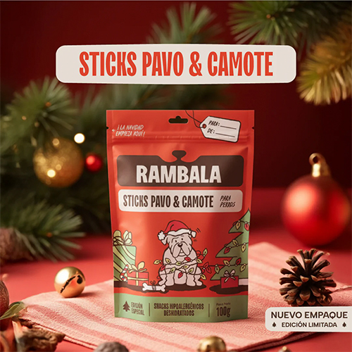 Rambala Christmas Treats Hipoalergénicos para Perros Pavo y Camote 100Gr