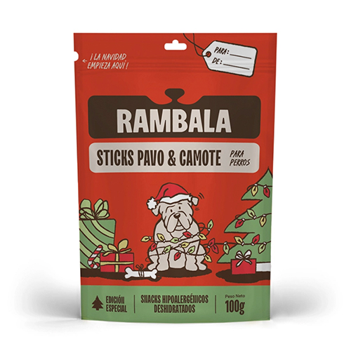 Rambala Christmas Treats Hipoalergénicos para Perros Pavo y Camote 100Gr