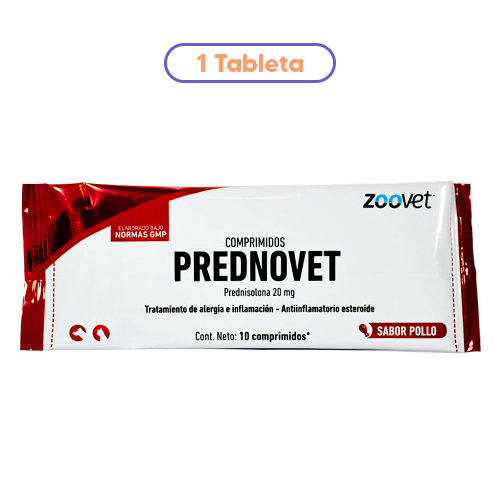 Zoovet Prednovet Antiinflamatorio Esteroide Prednisolona 20mg 10 Tabletas Zoovet Prednovet Antiinflamatorio Esteroide Prednisolona 20mg 1 Tableta