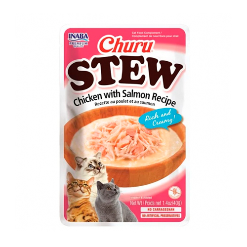 Churu Stew Chicken with Salmón Recipe 40Gr
