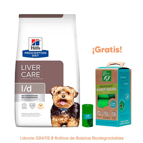 Hills SD Canine Adulto 1-6 Small Bites Cordero y Arroz 2Kg Hills PD Canine Liver Care Cuidado Hepático L/D Pollo 1.5Kg