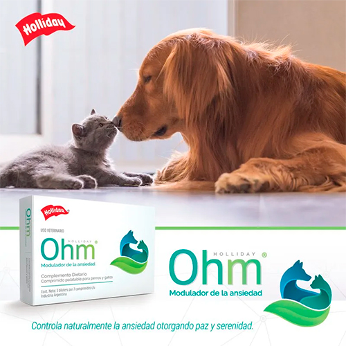 Holliday Ohm Modulador de la Ansiedad para Perros y Gatos Triptófano y Valeriana 1 Tableta