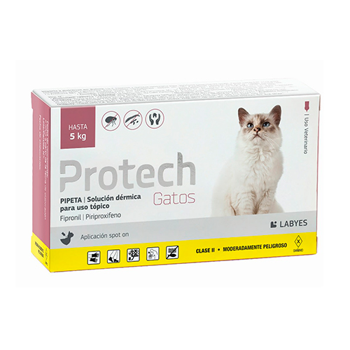 Labyes Pipeta Antipulgas Gato Protech Spot On 1 a 5Kg 0.5ml