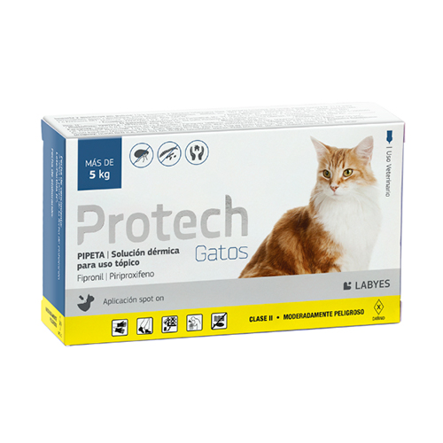 Labyes Pipeta Antipulgas Gato Protech Spot On +5Kg 1ml