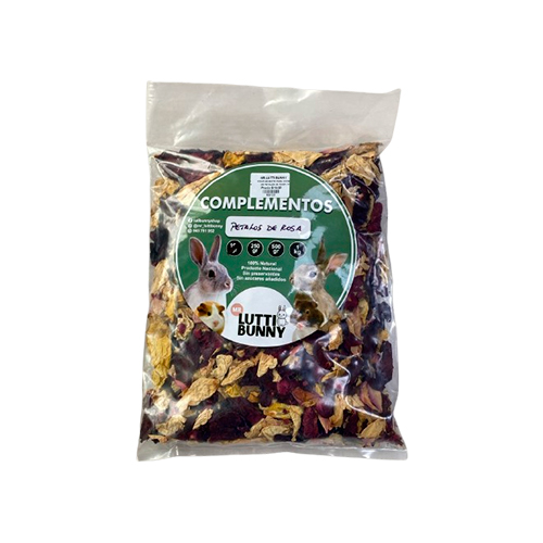 Mr. Lutti Bunny Complementos para Conejo Pétalos de Rosa 100Gr