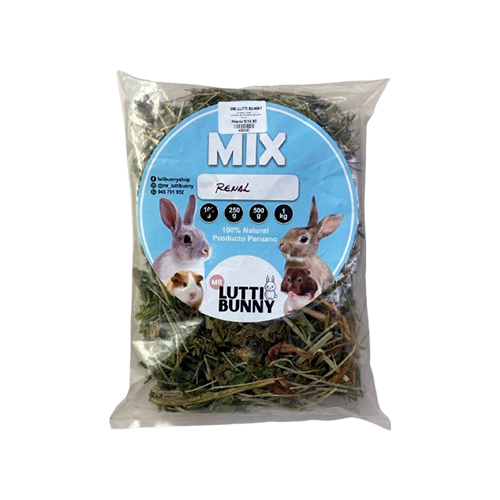 Mr. Lutti Bunny Mix Renal para Conejo Diente de León, Achicoria, Equiseto y Malva 100Gr