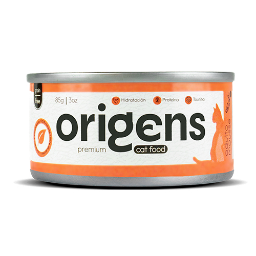 Origens Lata Gato Adulto Classic Mousse Atún y Salmón 85Gr