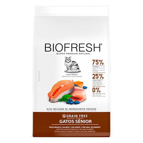 Biofresh Gato Senior Pescado Blanco, Salmón, Té Verde, Cúrcuma y Arándanos 7.5kg